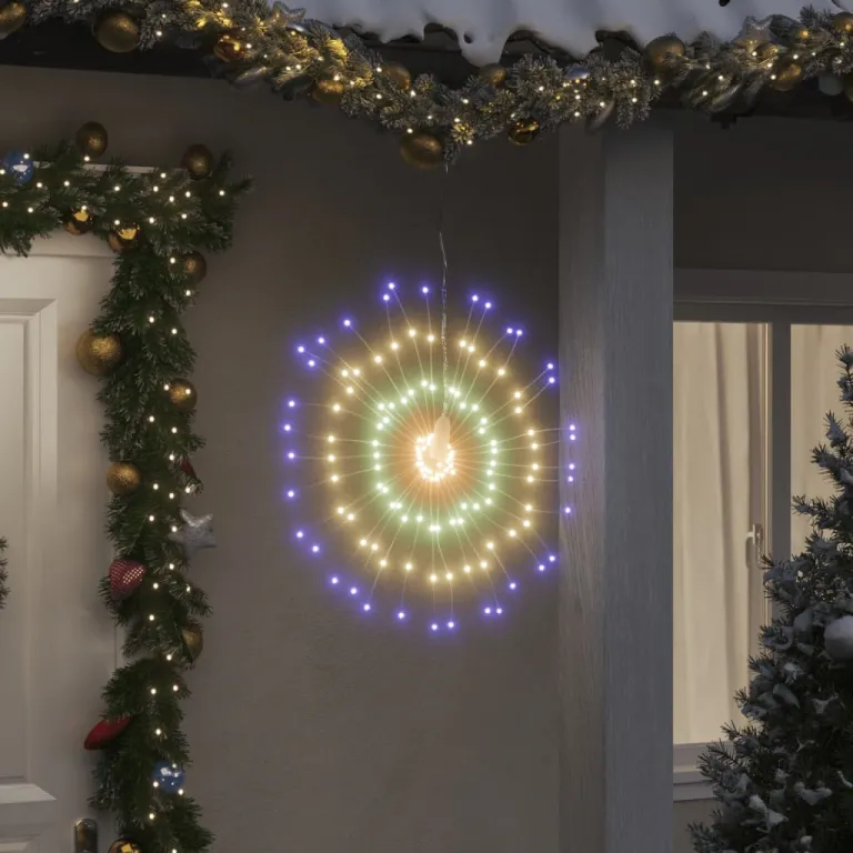 Weihnachtsbeleuchtungen Feuerwerk 4 Stk. 140 LEDs Mehrfarbig Auenbereich Batterie