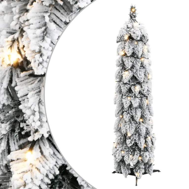 Knstlicher Weihnachtsbaum Beleuchtung & Schnee 30 LEDs 60 cm