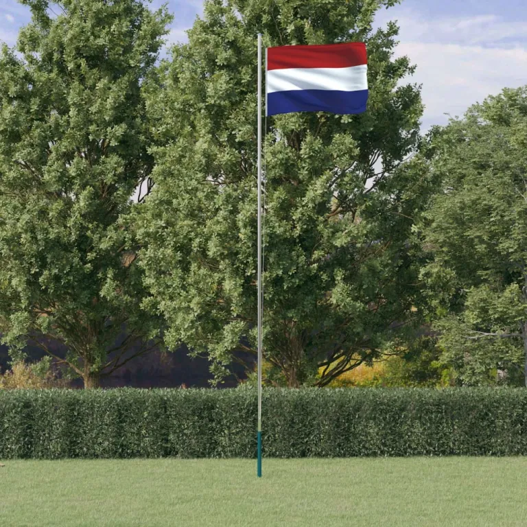 Niederlndische Flagge mit Mast 6,23 m Aluminium