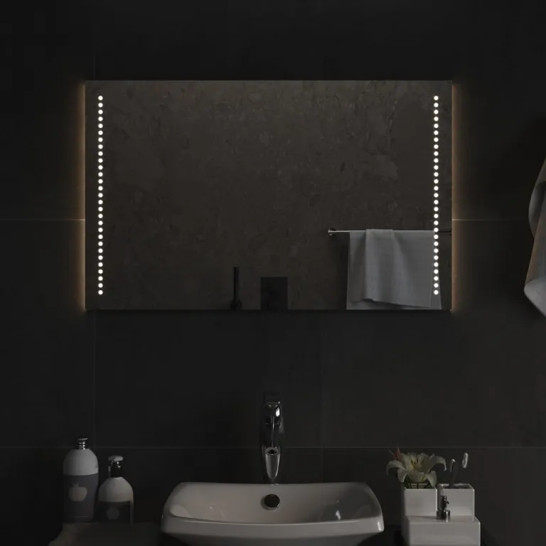 LED-Badspiegel 50x80 cm Spiegel Beleuchtet Badezimmer