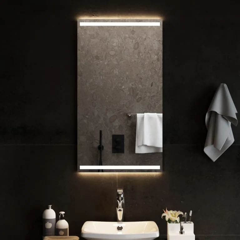 LED-Badspiegel 50x90 cm Bad Spiegel Beleuchtet Badezimmer