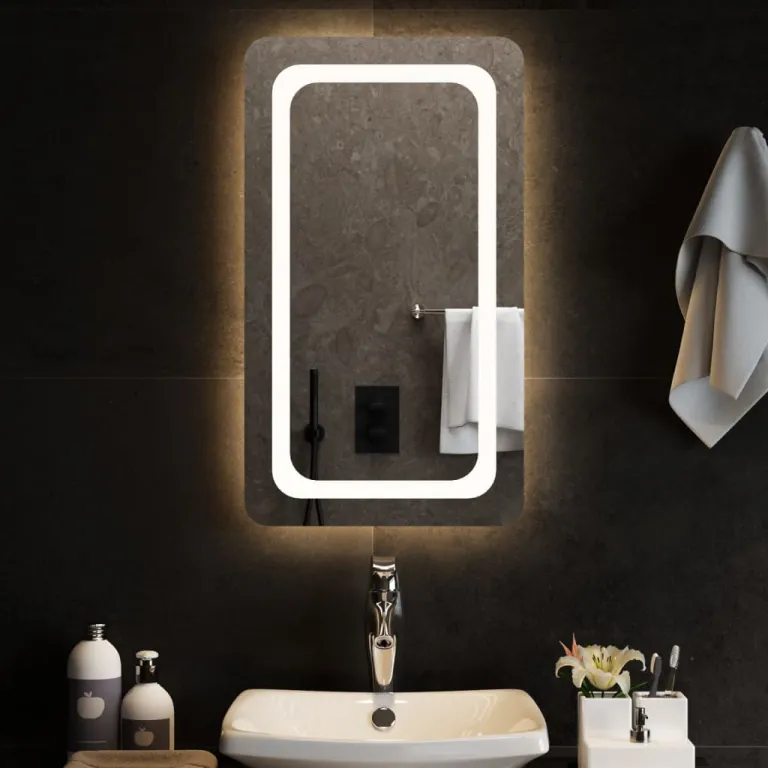 LED-Badspiegel 40x70 cm Bad Spiegel Beleuchtet Badezimmer