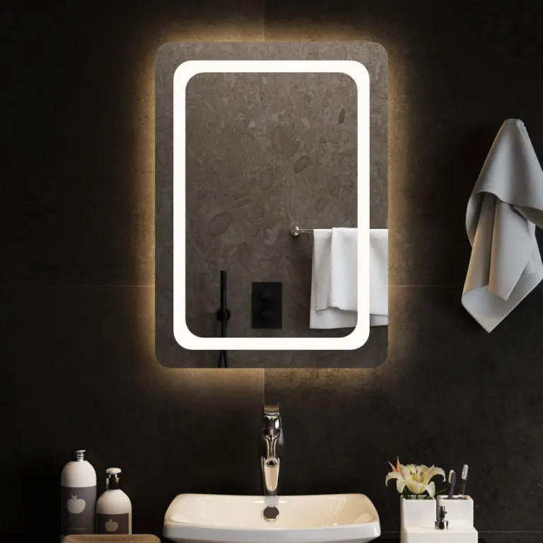 LED-Badspiegel 50x70 cm Bad Spiegel Beleuchtet Badezimmer