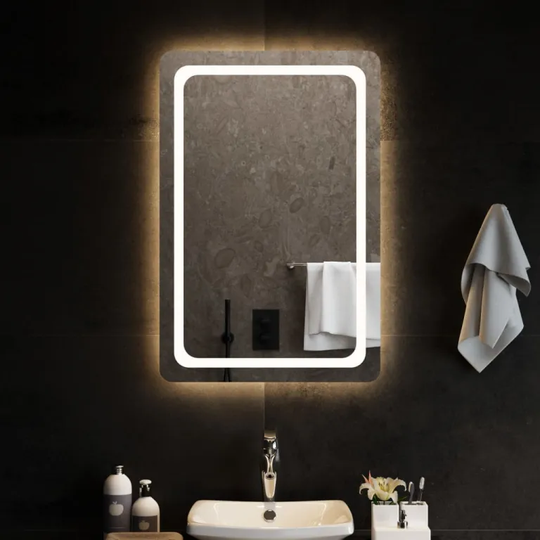 LED-Badspiegel 60x90 cm Bad Spiegel Beleuchtet Badezimmer