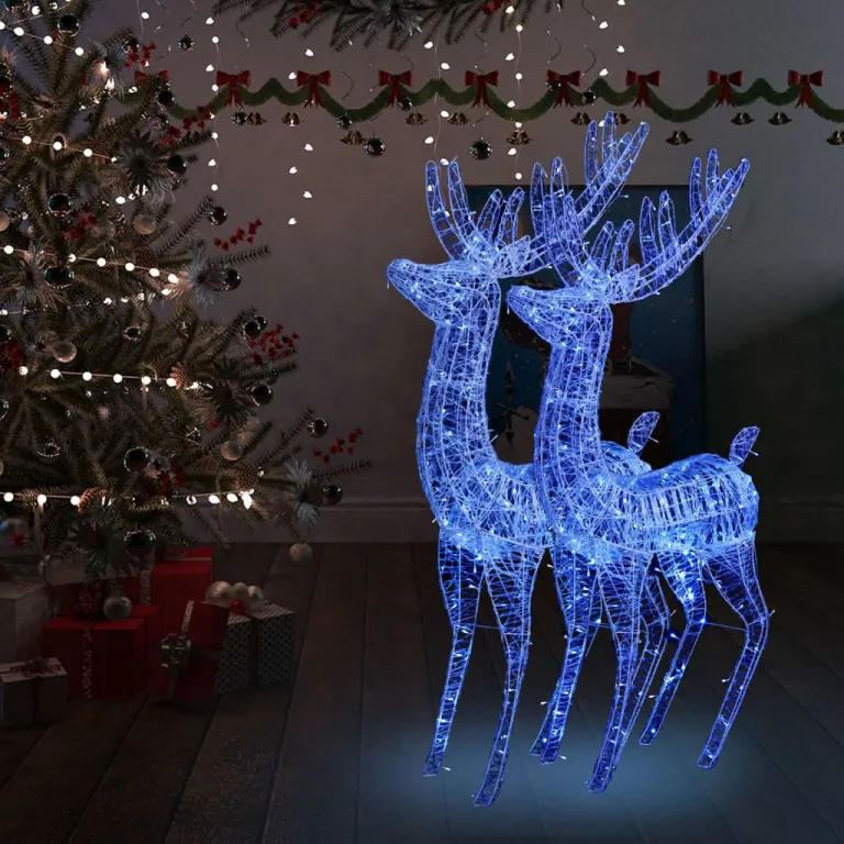 XXL Rentiere Weihnachtsdekoration Acryl 250 LED 2 Stk. 180 cm Weihnachten Winter