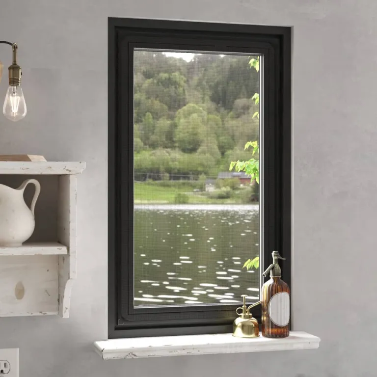 Magnet-Insektenschutz fr Fenster Anthrazit 80x140 cm