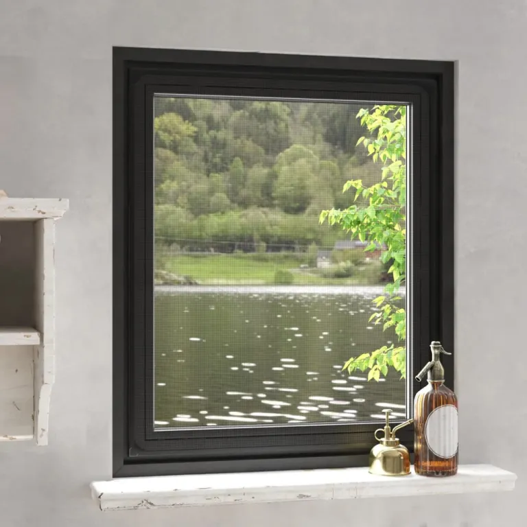Magnet-Insektenschutz fr Fenster Anthrazit 100x120 cm