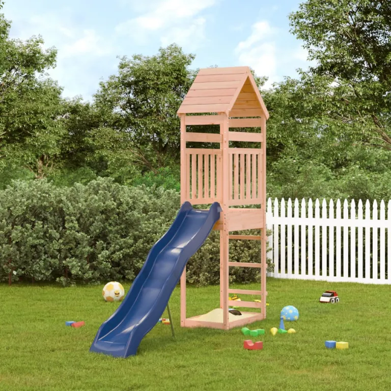 Spielturm Massivholz Douglasie Rutsche Garten Kinder Spielen Holz