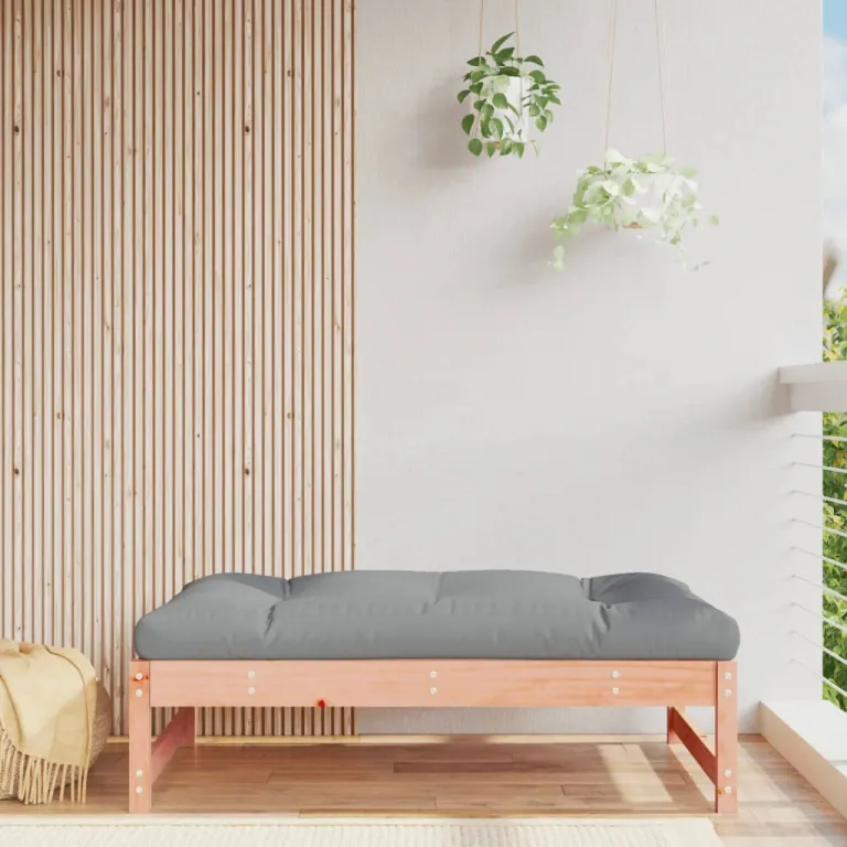 Gartenhocker 120x80 cm Massivholz Douglasie Auenbereich Lounge Couch