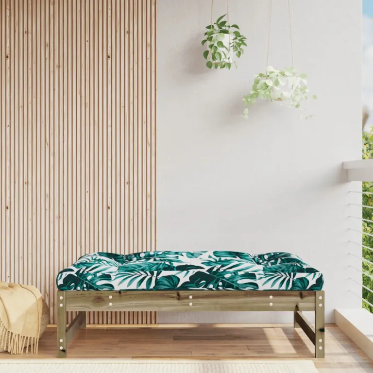 Gartenhocker 120x80 cm Kiefernholz Imprgniert Auenbereich Lounge Couch