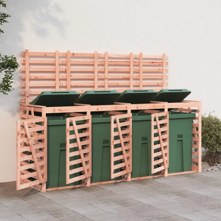 Mlltonnenbox fr 4 Tonnen Massivholz Douglasie Abfallbehlter Verkleidungen