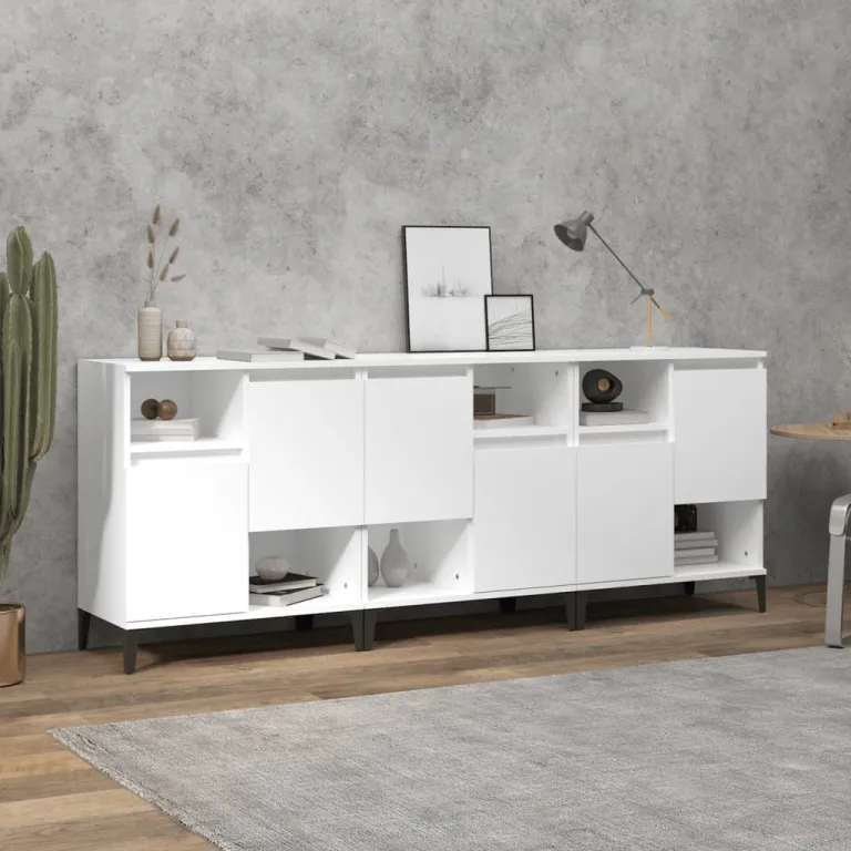 Sideboards 3 Stk. Wei 60x35x70 cm Holzwerkstoff Kommode