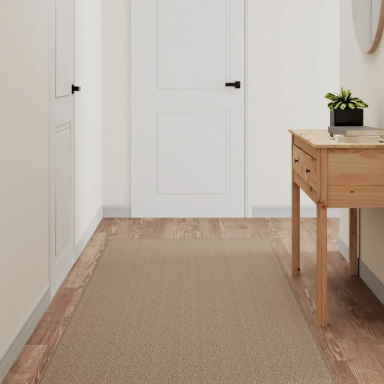 Teppichlufer Sisal-Optik Sandfarben 80x300 cm