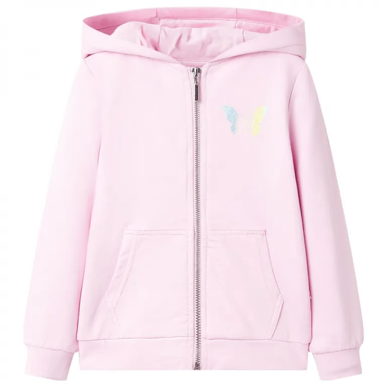 Kinder-Kapuzenpullover Hellrosa 140