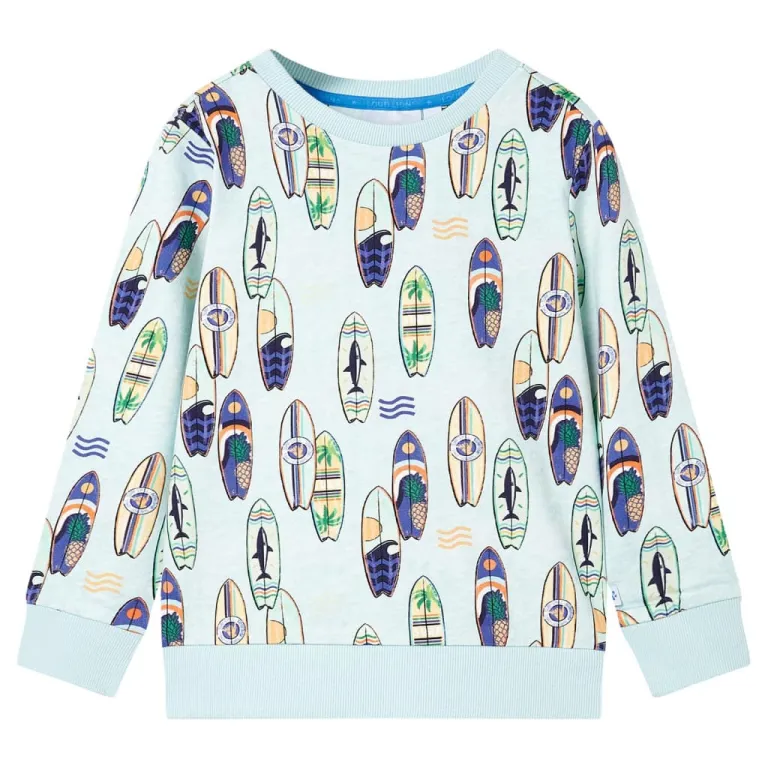 Kinder-Sweatshirt Hellblau Melange 116