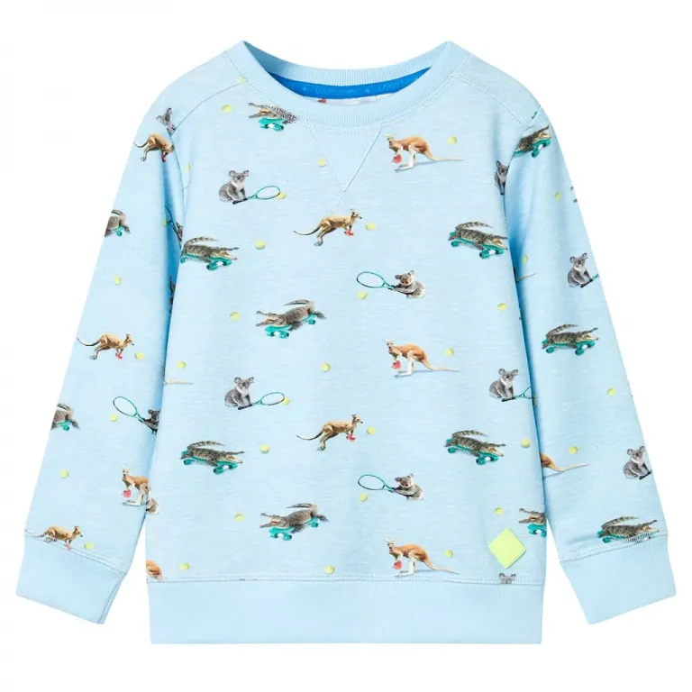 Kinder-Sweatshirt Hellblau Melange 128
