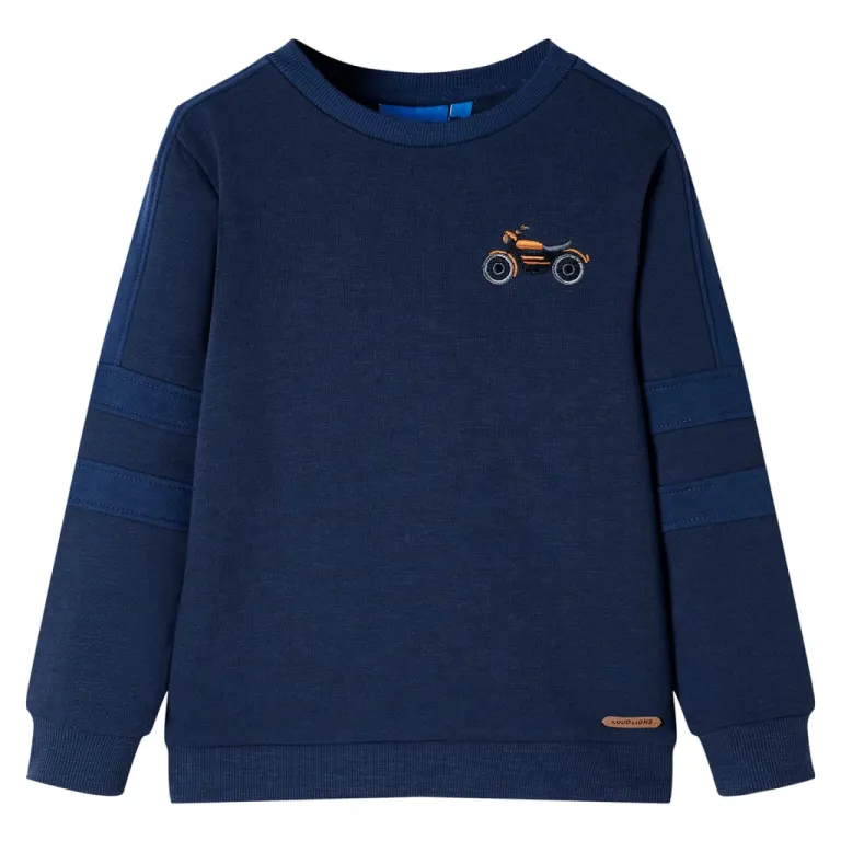 Kinder-Sweatshirt Marineblau Melange 104