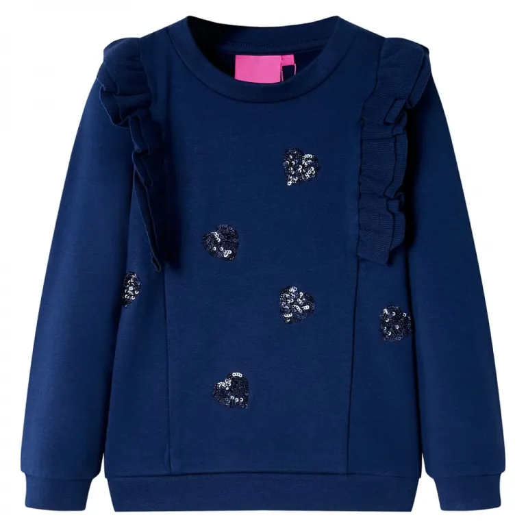 Kinder-Sweatshirt Marineblau 116
