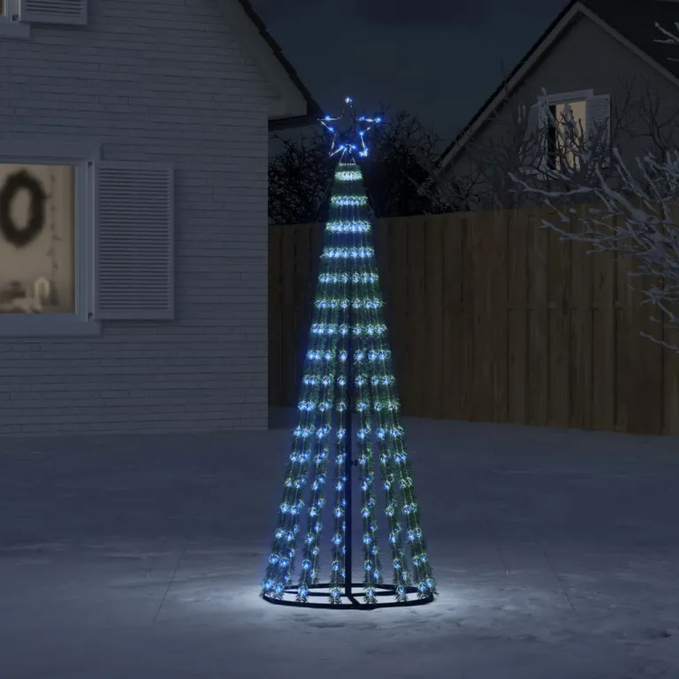 Weihnachtsbaum Kegelform 275 LEDs Blau 180 cm Auenbereich