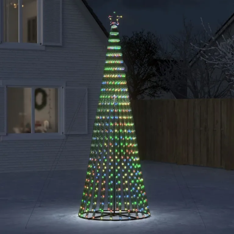 Weihnachtsbaum Kegelform 688 LEDs Mehrfarbig 300 cm Auenbereich