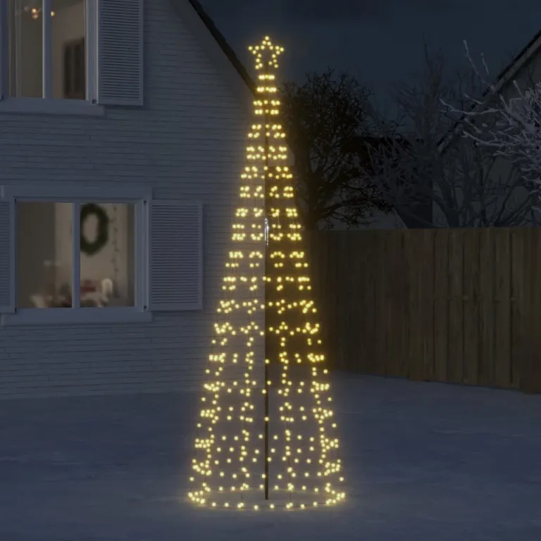 LED-Weihnachtsbaum mit Erdspieen 570 LEDs Warmwei 300 cm Auenbereich