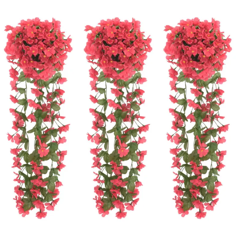 Knstliche Blumengirlanden 3 Stk. Rose 85 cm