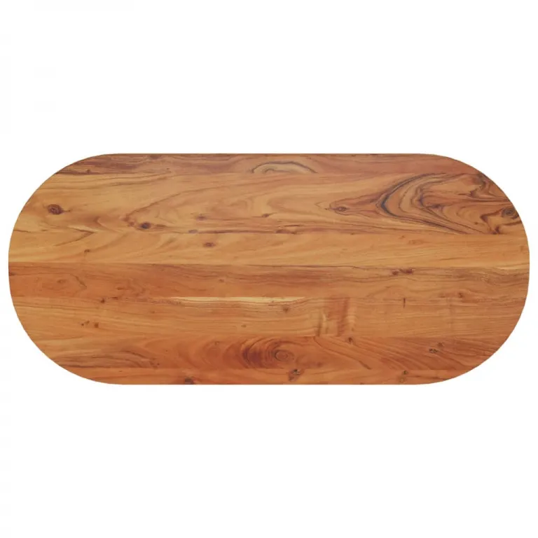 Tischplatte 110x50x2,5 cm Oval Massivholz Akazie