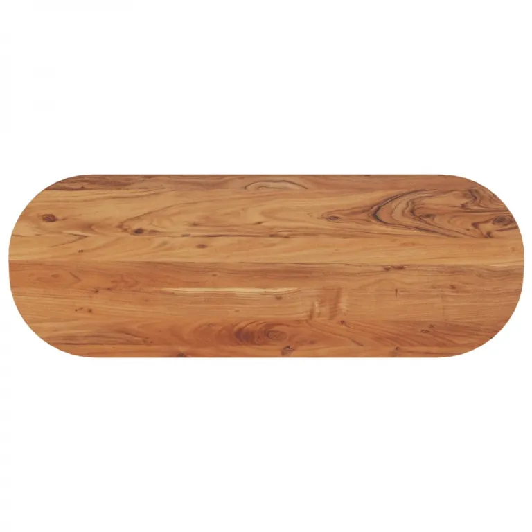 Tischplatte 140x50x2,5 cm Oval Massivholz Akazie