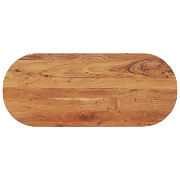 Tischplatte 140x60x3,8 cm Oval Massivholz Akazie