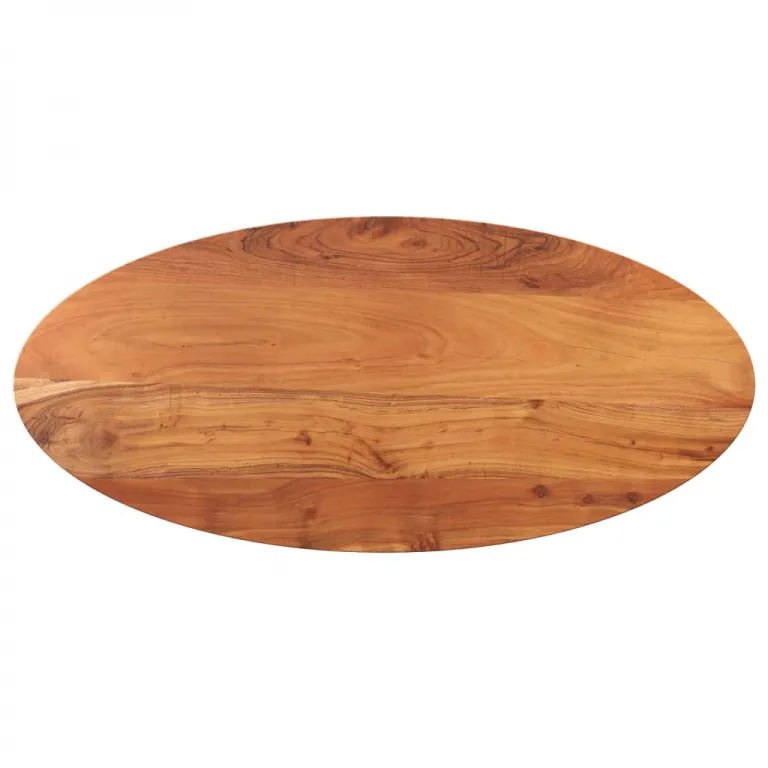 Tischplatte 100x50x2,5 cm Oval Massivholz Akazie
