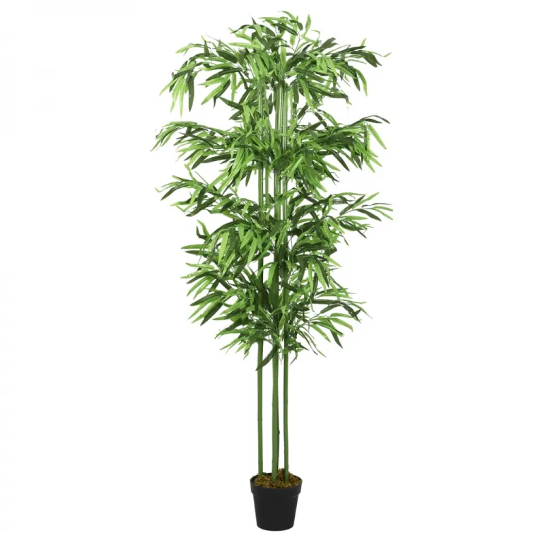 Bambusbaum Knstliche Pflanzen 384 Bltter 120 cm Grn