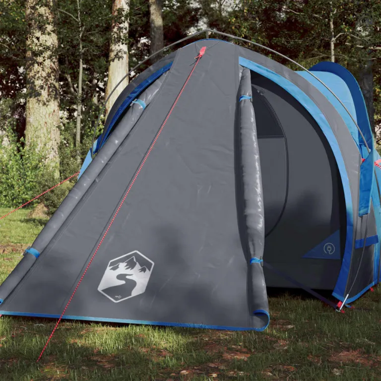 Campingzelt 2 Personen Blau 320x140x120 cm 185T Taft