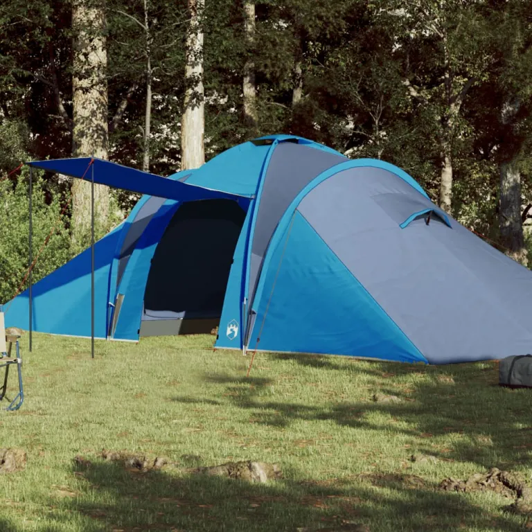 Campingzelt 6 Personen Blau 576x238x193 cm 185T Taft