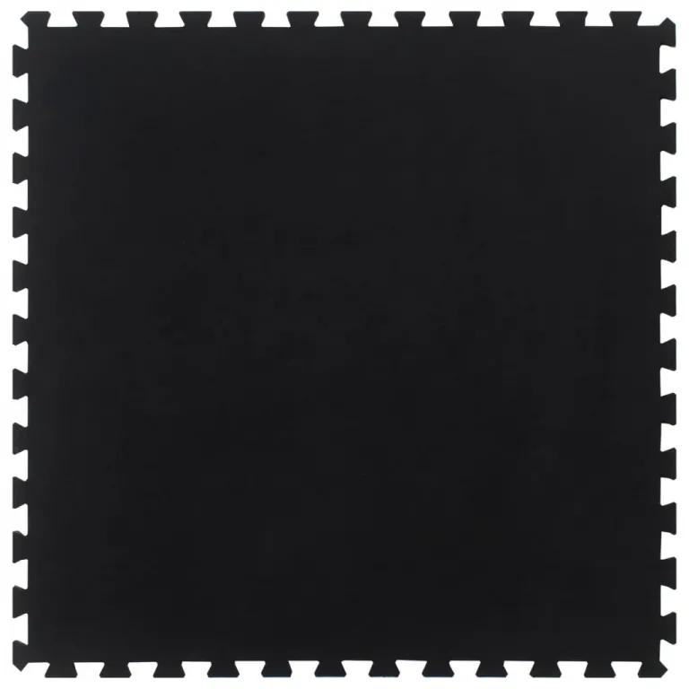 Gummi-Bodenfliese Schwarz 12 mm 100x100 cm