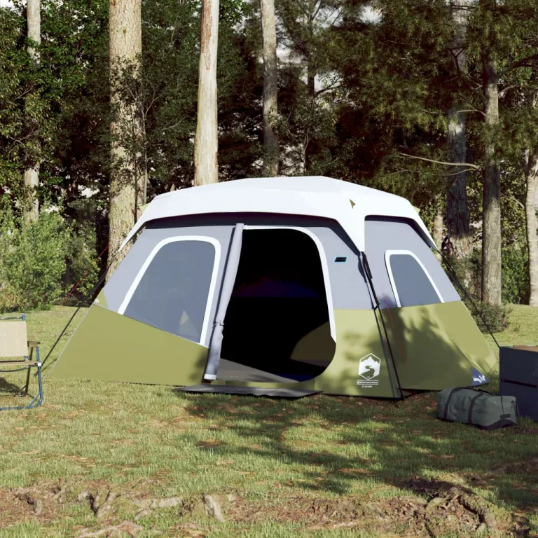 Campingzelt mit LED Hellgrn 344x282x212 cm