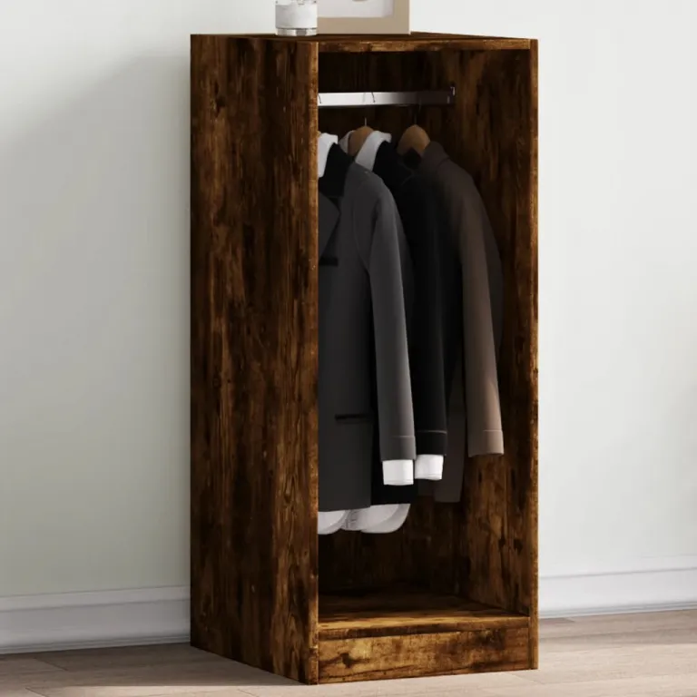 Regal mit Kleiderstange Garderobe Ruchereiche 48x41x102 cm Holzwerkstoff
