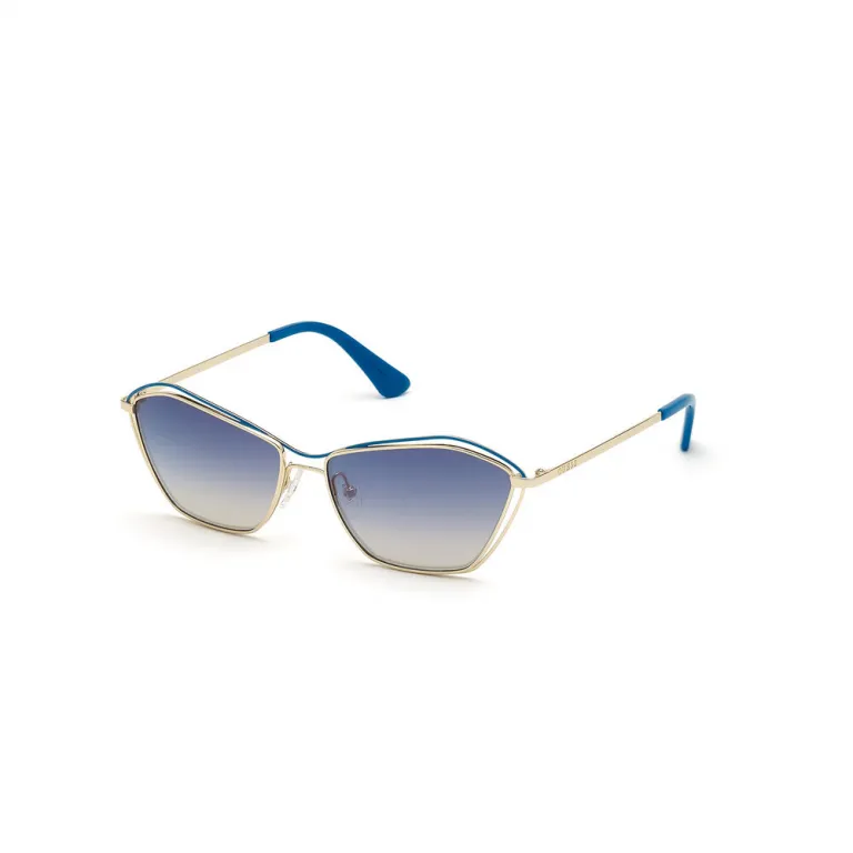 Guess Sonnenbrille Damen GU7639-32W  59 mm Silbern Blau UV400