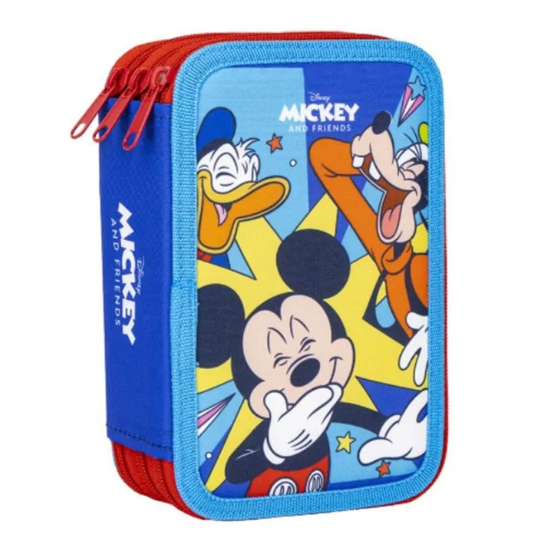 Mickey mouse Dreifaches Federmppchen Mickey Mouse Rot 13 x 7,5 x 20 cm