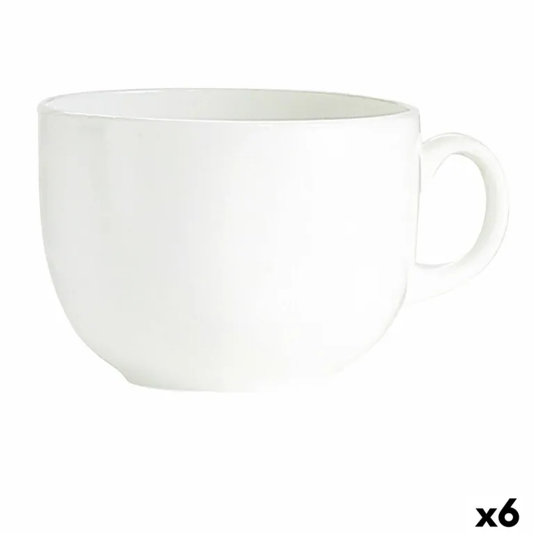 Luminarc Kaffeetasse Blanc gro Wei Glas 720 ml 6 Stck Teetasse XL