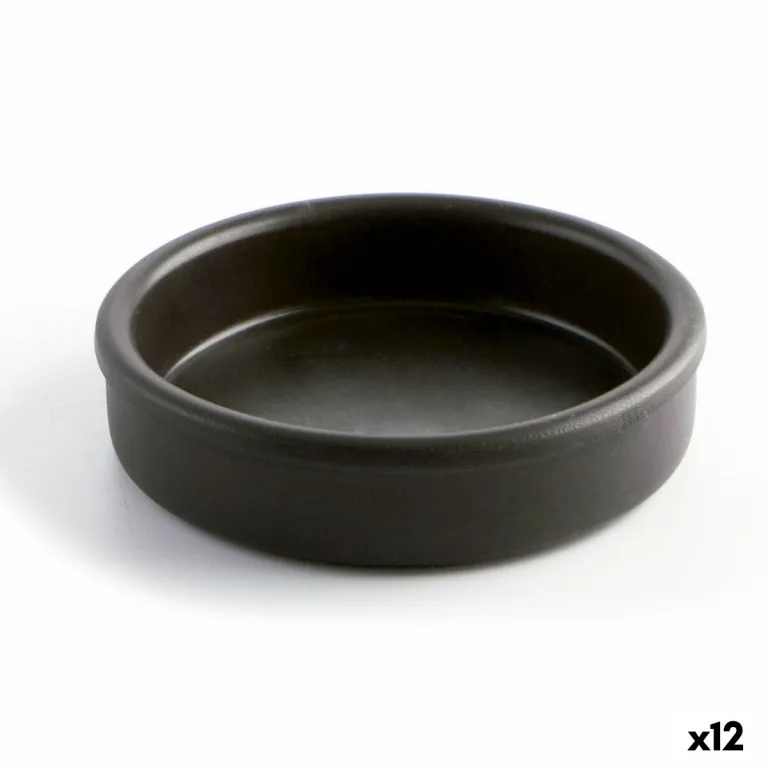Quid Auflaufform Kochtopf Schwarz aus Keramik  14 cm 12 Stck