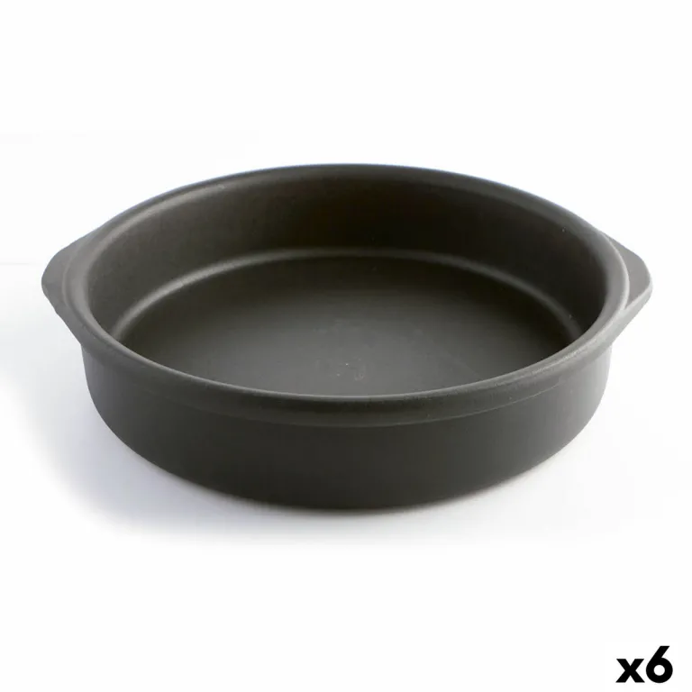 Quid Auflaufform Kochtopf Schwarz aus Keramik  26 cm 6 Stck
