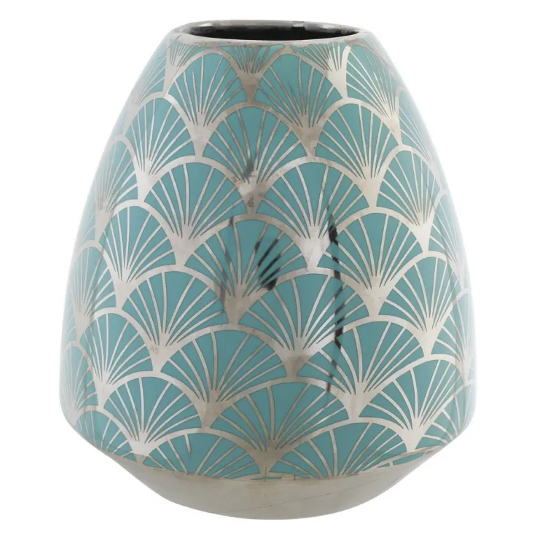Dkd home decor Vase DKD Home Decor Porzellan trkis Orientalisch 16 x 16 x 18 cm