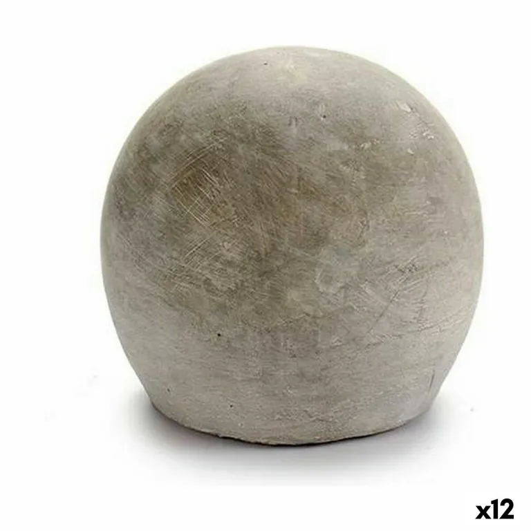Deko-Figur Grau Zement Bold 13,5 x 12,5 x 13,5 cm 12 Stck