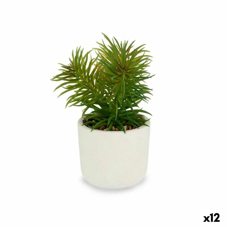 Dekorationspflanze Wei grn 14 x 20 x 14 cm 12 Stck