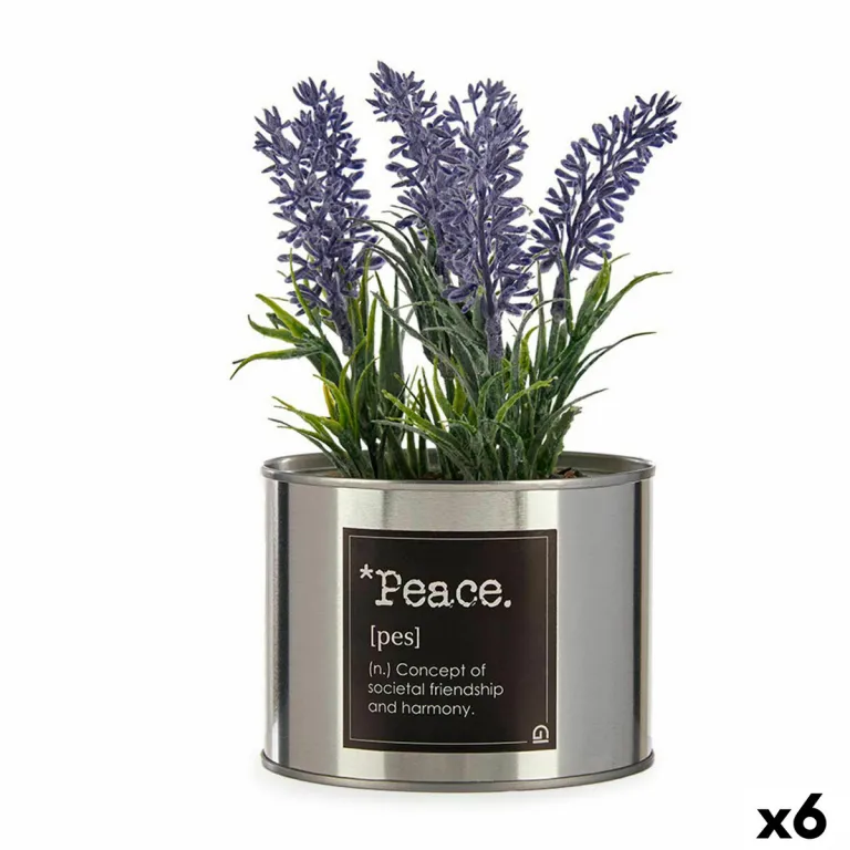 Dekorationspflanze Kunststoff Lavendel Dose 6 Stck
