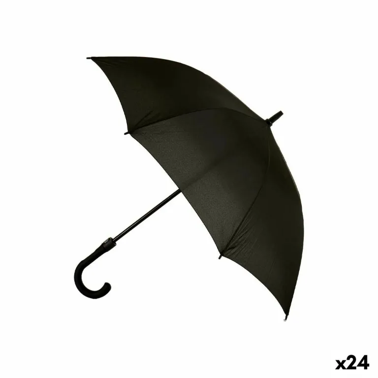 Regenschirm Schwarz Metall Stoff 100 x 100 x 84 cm 24 Stck