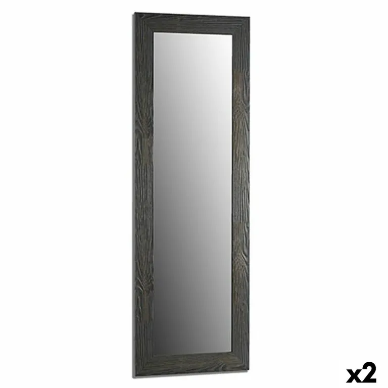 Wandspiegel Grau Holz Glas 46 x 136 x 2 cm 2 Stck