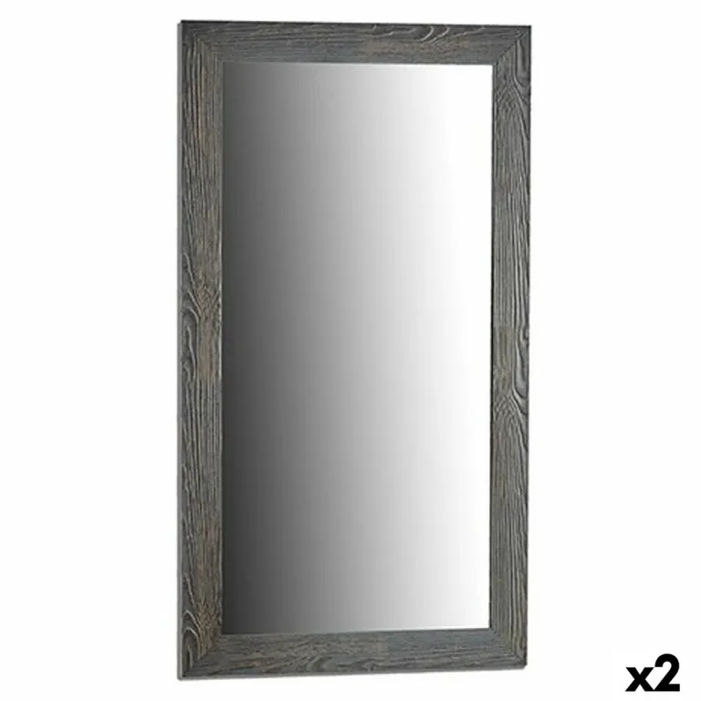 Wandspiegel Grau Holz Glas 75,5 x 135,5 x 1,5 cm 2 Stck