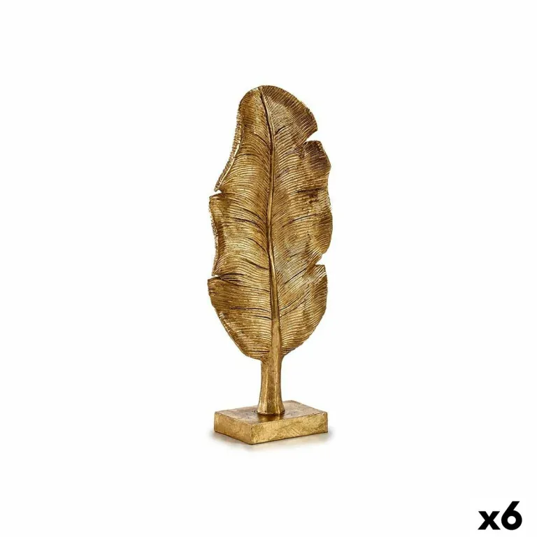 Deko-Figur Pflanzenblatt Gold 8 x 43,5 x 17 cm 6 Stck
