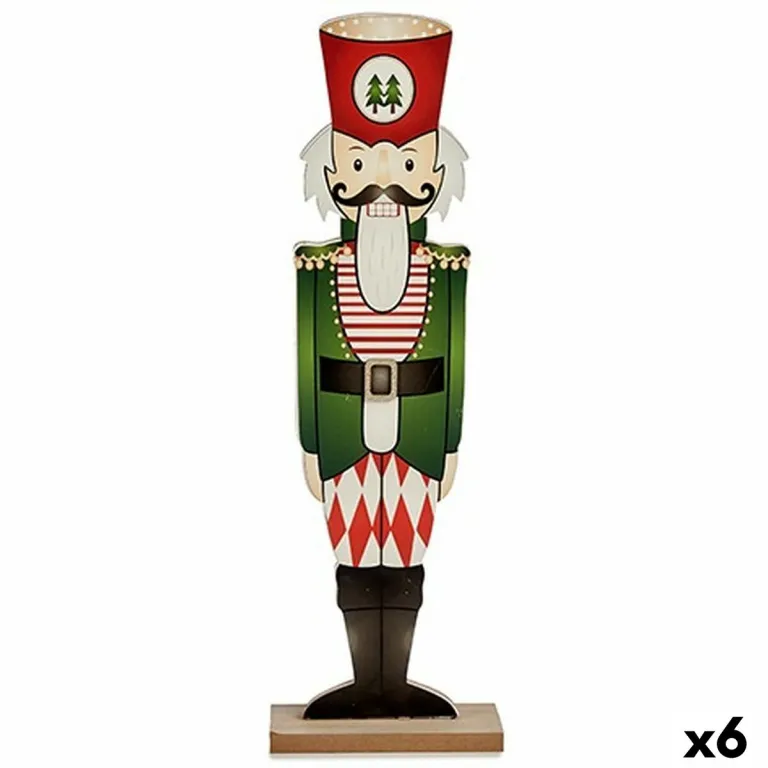 Deko-Figur Nussknacker Wei Schwarz Rot grn Holz 10 x 60 x 19 cm 6 Stck